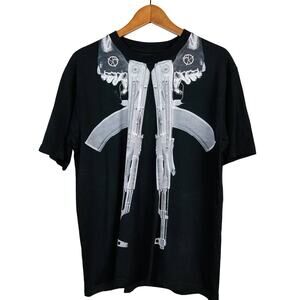 Akings Akimbo Graphic Tee Black White Short Sleeve - L